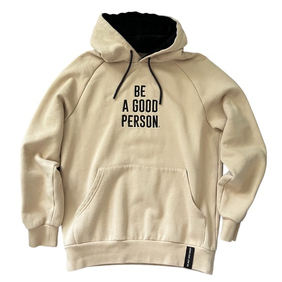 Be A Good Person Signature Hoodie - Cream/Coffee - Picture 1 of 6